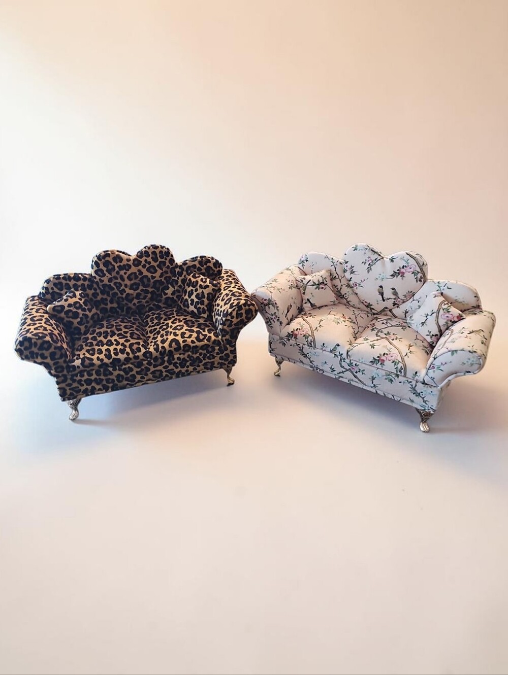 Sassified Boutique  Nwt Leopard and Floral Miniature Loveseat Jewerly Boxes.